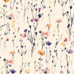 Takoy Műselyem, bársonyos fényű - világos virágok 49