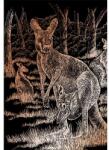 Royal & Langnickel Karckép gravírozó készlet karctűvel, 20x25 cm - Kenguruk, réz