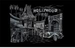 Royal & Langnickel Karckép gravírozó készlet karctűvel, 29x39 cm - Hollywood, ezüst