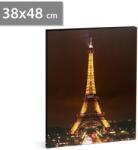 Family LED-es fali hangulatkép - "Eiffel torony" - 2 x AA, 38 x 48 cm (GL688)