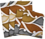  4 db-os pamut párnahuzat szett / modern barna - szürke barokk mintás