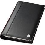 Sigel Névjegytartó, bőr, 160 db-os, gyűrűs, SIGEL "Torino", fekete (SVZ204) - officesprint