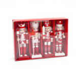  Karácsonyi Diótörő Figura, piros őrség karddal 12 cm