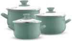 Emalia Olkusz Set oale email, 6 piese, verde, Emalia Olkusz (35083)