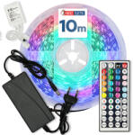 Horozk Electrik Set bandă LED VICTORY-10 RGB 24V 10W/m 800lm/m IP20 controler, sursă de alimentare și telecomandă, rolă 10 m | HOROZ