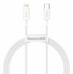 Baseus SUPERIOR adatkábel (Type-C - lightning, 20W, PD gyorstöltő, 100cm, törésgátló) FEHÉR (CATLYS-A02)