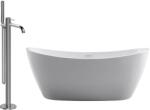EWECA Set cada Elegance freestanding ovala, alba din acril, 170x80x68cm si baterie cada slimmer crom Eweca (CFR6520B1310600)
