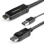 StarTech HD2DPMM2M video átalakító kábel 2 M HDMI A-típus (Standard) DisplayPort Fekete (HD2DPMM2M)