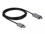 Delock 85930 video átalakító kábel 3 M DisplayPort HDMI Fekete, Szürke (DELOCK-85930)