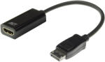 ACT AC7555 video átalakító kábel 0, 15 M DisplayPort HDMI A-típus (Standard) Fekete (AC7555)