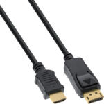InLine 17183 video átalakító kábel 3 M DisplayPort HDMI A-típus (Standard) Fekete (17183)