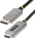 StarTech 133DISPLAYPORTHDMI21 video átalakító kábel 2 M DisplayPort HDMI Fekete, Ezüst (133DISPLAYPORTHDMI21)