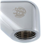 BitsPower Adapter 90 Grad G1/4 Zoll IG auf G1/4 Zoll IG - silber glänzend (BP-90DIG14)