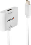 Lindy 43339 video átalakító kábel 0, 1 M USB C-típus HDMI Fehér (43339)