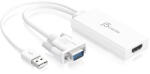 j5create JDA214 0, 176 M VGA, USB A HDMI Fehér (JDA214-N) - compzone