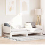 vidaXL Kihúzható nappali ágy Fehér 180 x 200 cm Tömör fenyőfa (834679)