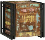 vidaXL Tároló Doboz Barna és fekete 40 x 40 x 40 cm Tömör akácfa (4016749)