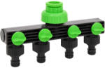 vidaXL zöld és fekete ABS és PP 4-irányú csap adapter 19, 5 x 6 x 11 cm (154450)