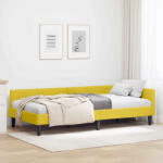 vidaXL Sarok Ágykeret Sárga 80 x 200 cm Bársony és Mérnökölt fa (42016140)