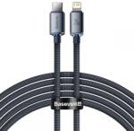 Baseus Cablu pentru incarcare si transfer de date Baseus Crystal Shine, USB Type-C/Lightning, 20W, 2m, Negru