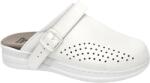 Dr. Feet Saboti piele naturala Dr. Feet 5046 alb - talonet detasabil