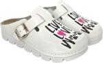 Dr. Feet Saboti piele naturala Dr. Feet 1100 alb - Live Love Woof