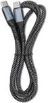 Qoltec Kábel, Qoltec, USB 2.0 type C/USB 2.0 type C 100W, QC 3.0, PD, 1.5m, Fekete (52358)