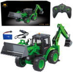 Huina Toys Távirányító Kotró-rakodó RC Fények Hang Zöld Huina 1: 14