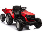 LEAN Toys HC-306 piros akkumulátoros traktor 24 V-os pótkocsival