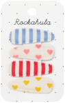  Rockahula Kids Vintage Színes csíkos hajcsatok 4db