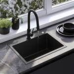 Rea Chiuveta inox Liam cu baterie negru (KPL-96008) Chiuveta