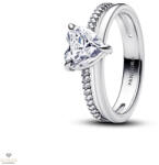 Pandora Szív dupla gyűrű 58-as méret - 193100C01-58