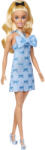 Mattel Fashionista Barátnők Stílusos Divatbaba - Kék Masnis Ruhában (HYT93)