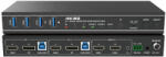 EVOCONNECT Switcher KVM EVOCONNECT HDC-KSWB22HD Dual HDMI si Display Port 4K@60Hz HDR/HDR10/HDR10+/Dolby Vision RS232 Telecomanda Negru (2port_Dual_HDMI_DP_Monitor_KVMswitch4K60)