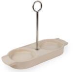 Peugeot 44510 Linea tálca kerámia ekrü, fogantyúval