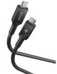 Spigen ESSENTIAL EB10020CC adatkábel Type-C - Type-C, 200cm, FEKETE (ACA09460) (ACA09460)