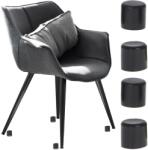 Avex 4 db-os készlet. Karcmentes üléslábak, átmérő 22mm, fekete színű (FNX-Protectie-Pantofi-Toc-Cui-Negru-2)