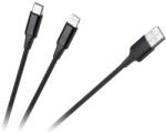 Cabletech Cablu Cabletech KPO3944, USB A - USB C/LIGHTNING, 1 m (Negru) (KPO3944)