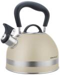 KINGHOFF 1.8L sípoló teáskanna, rozsdamentes acél, bézs/ezüst (KH-1854)