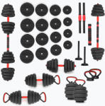 HMS SGN130 Pro Set 6W1 30kg súlyok fekete/piros