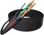 Emtex Cablu Emtex F/UTP cu sufa, Cat. 5e, Cupru, 24AWG/1, manta PE, Fca, de exterior, rezistent UV, Fluke Pass, tambur 305m, Negru (KAB-EMT15)