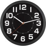 Somogyi Elektronic AWC250BK fali óra, üveg előlap, kontrasztos, jól leolvasható számlap, 1xAA elem tápellátás, átmérő 250mm (AWC250BK)