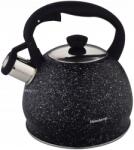 Klausberg Vízforraló síppal, Klausberg, Inox/Silicon, 2 l, Fekete/Szürke