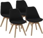 Kring Malmo 4 darab szék, textil anyag, Fekete