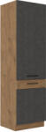 Tempo Magas Szekrény, Szürke Matt/Tölgy Lancelot, Vega 60 DK-210 2F