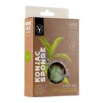 Yasumi Konjac Sponge For Face Wash Green Tea With Green Tea For Oily Sensitive Skin Гъби за лице унисекс 20gr
