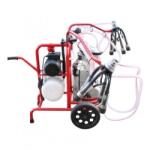  Aparat de muls vaci 2 posturi bidon 40L inox cu butelie, vacuum rezervor Breckner Germany