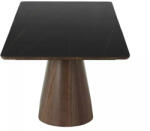  Monaco Kinyitható Kerámia Étkezőasztal Matt Fekete/Dió