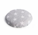Qmini - Pernuta anticolici umpluta cu samburi de cirese, Cu husa din bumbac, Diametru 14 cm, Grey Stars (QM_BOC0183)