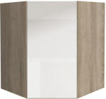 Tempo Felsőszekrény, Sarok, Fehér Magas Fényű HG, Line